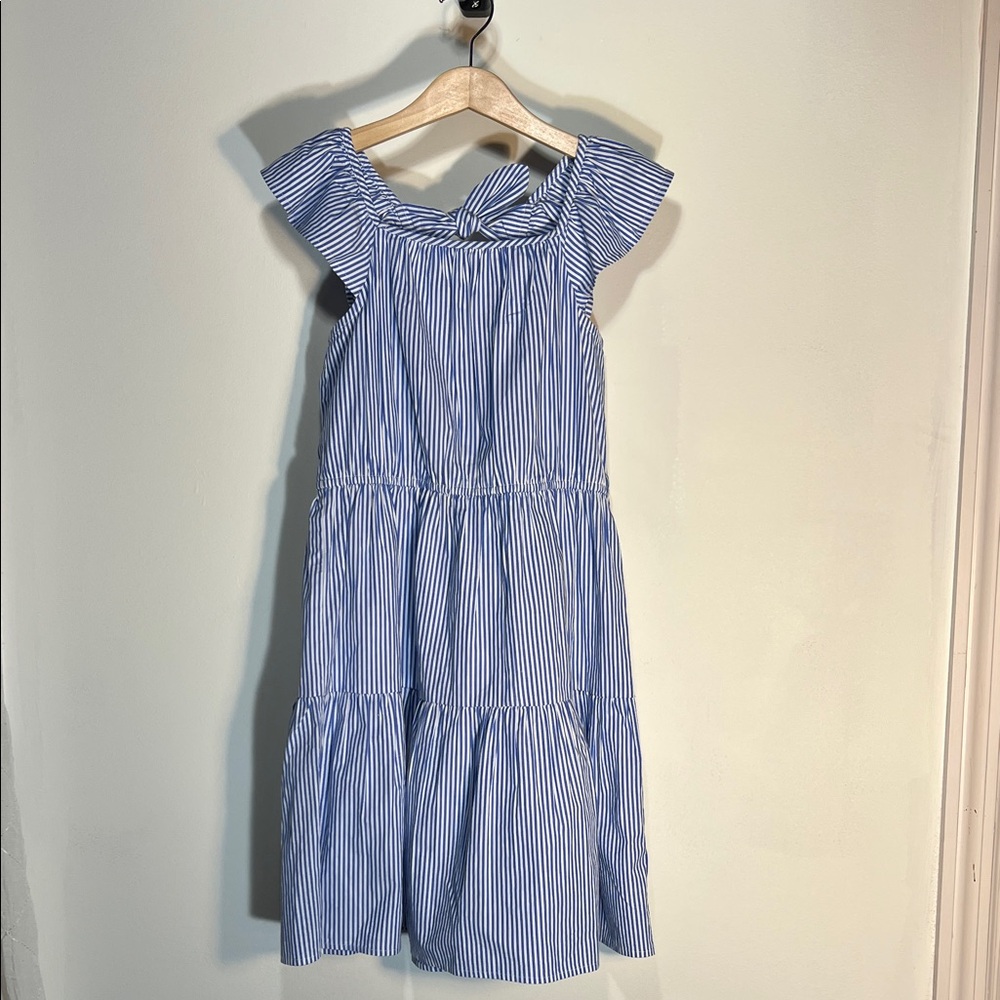 Crewcuts Adorable Blue Striped Kids Dress
